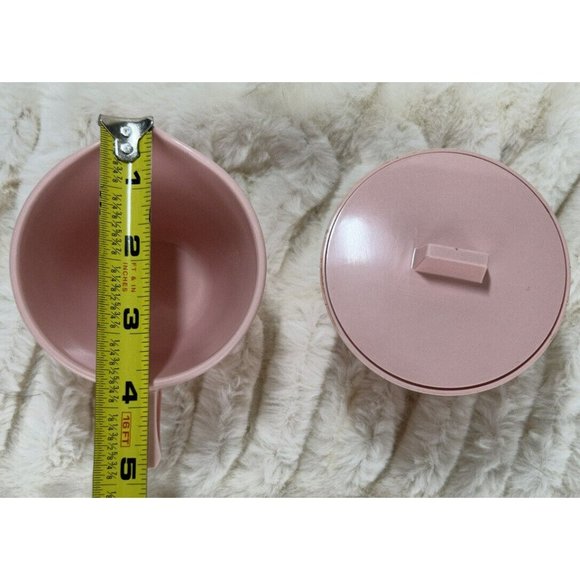 Mar-crest Melmac Melamine Atomic Pink Sugar Bowl and Creamer Pitcher Retro Vtg - Picture 5 of 13